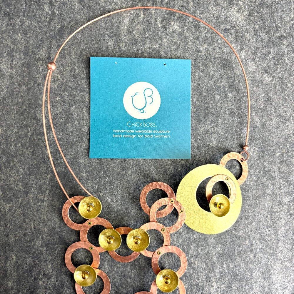 Chick Boss handmade wearable sculpture statement necklace - fair trade jewelry - Picture 10 of 11